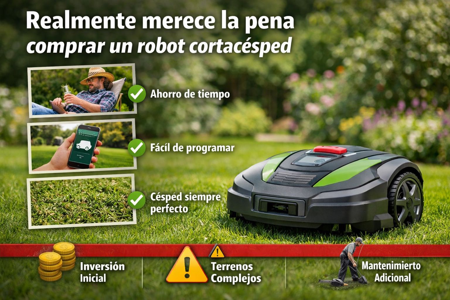 ¿Merece la pena invertir en un robot cortacésped?